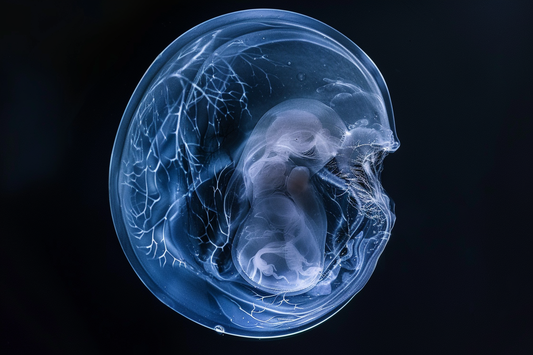 Close-up of translucent embryo.