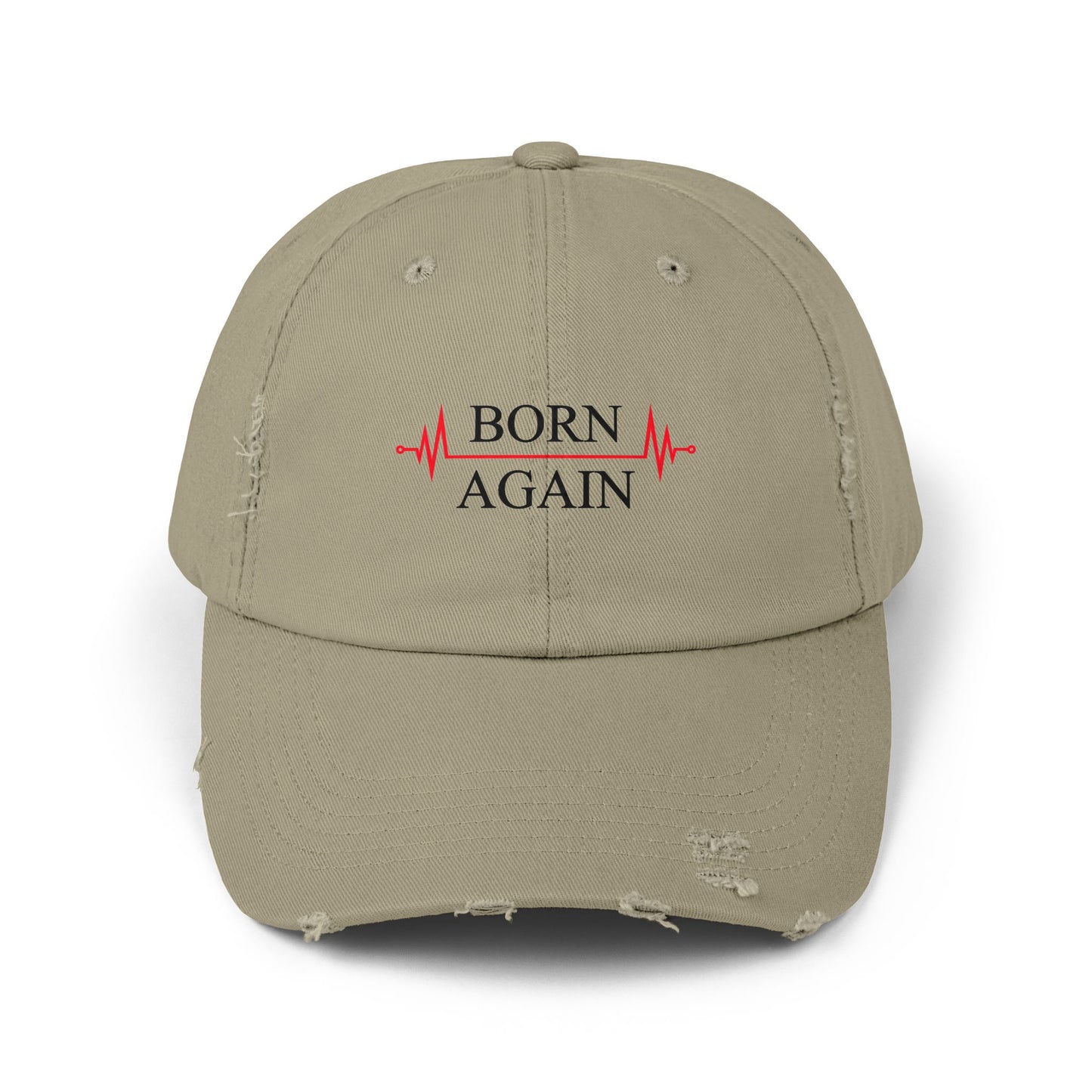 Front Of Light Olive Born Again Christian Hat
