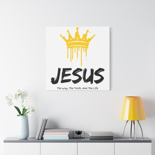 King Jesus Canvas Christian Wall Art 32" x 32"