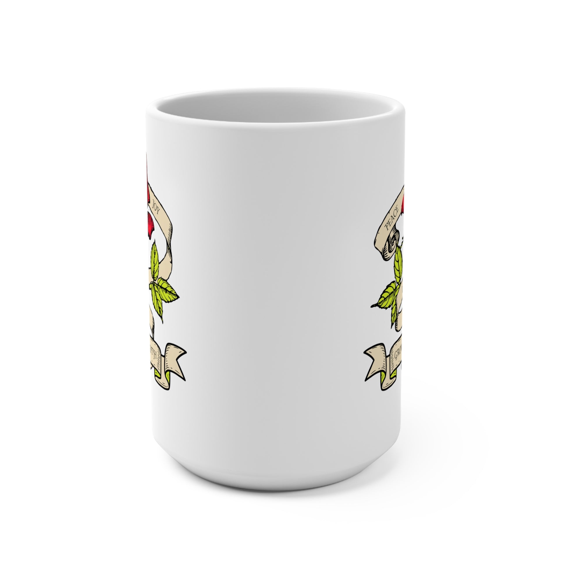Opposite Side Of Handle Grow In Faith Christian Mug
