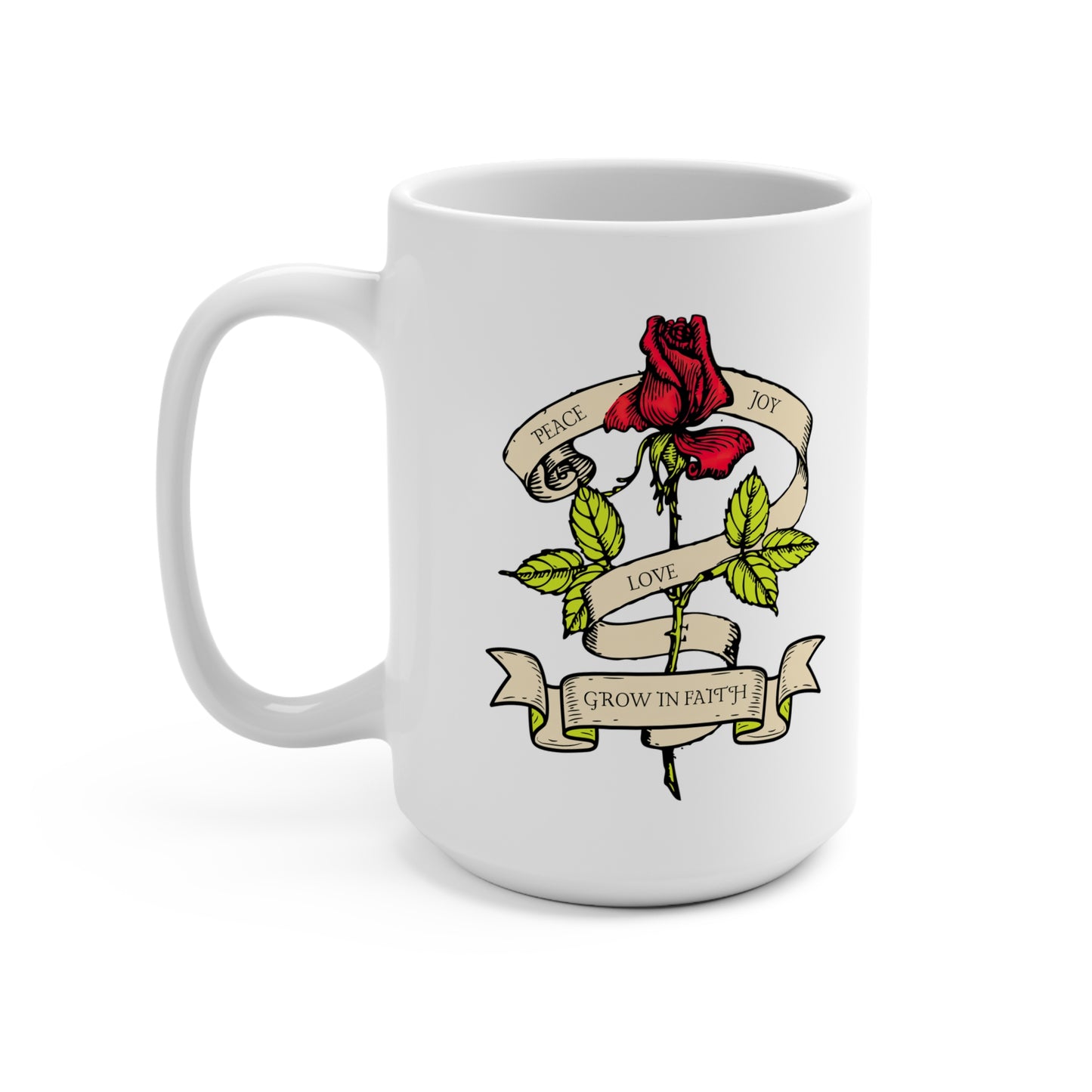 Right Side Of Grow In Faith Christian Mug
